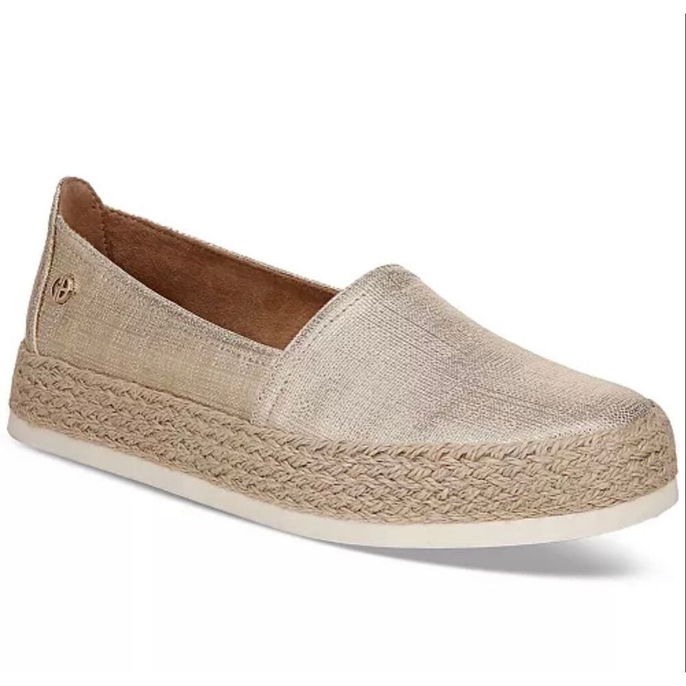 Giani Bernini Metallic Archerr Slip On Memory Foam Espadrilles NWT